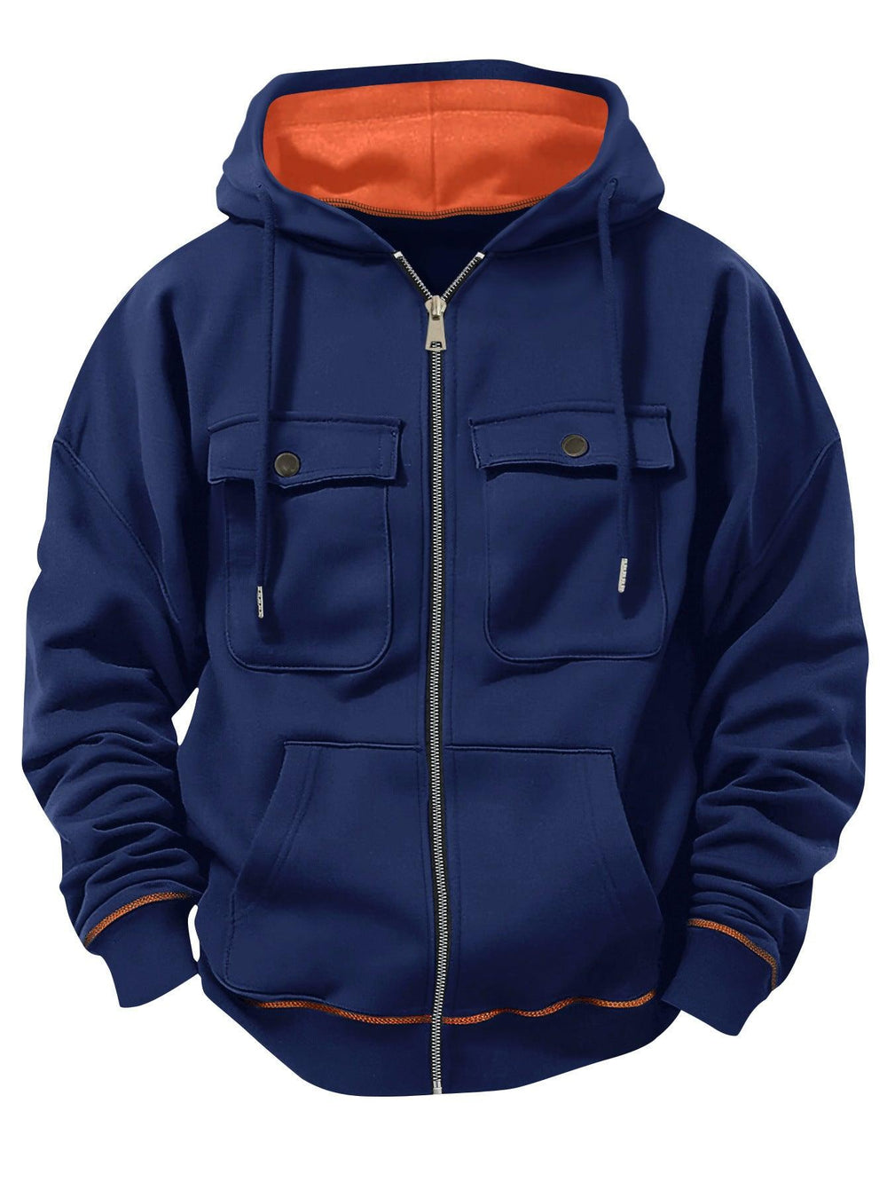 Pull décontracté à fermeture éclair pour hommes grande tailleEX-STOCK Canada