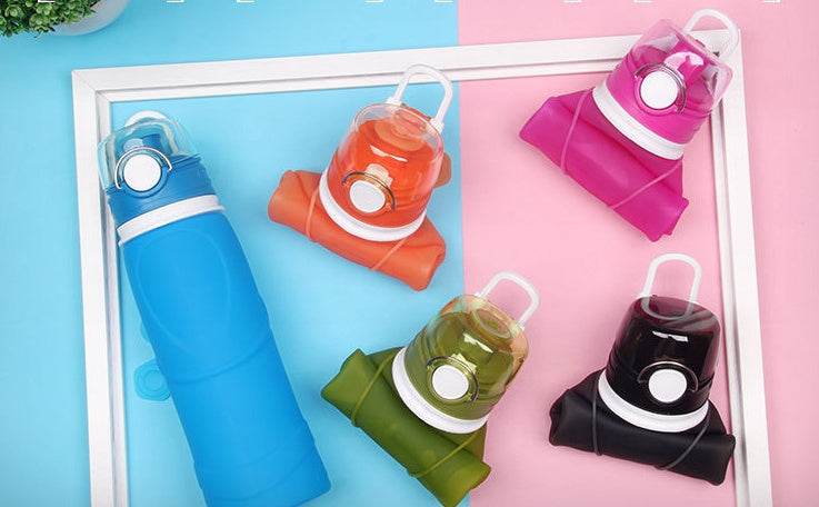 Foldable silicone Travel Hydrating water bottle - EX-STOCK Canada
