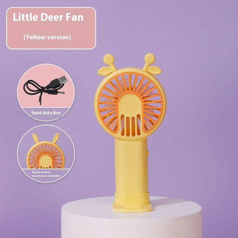 Small Handheld Fan Desktop Cartoon Mini Electric Usb Student Portable Gift - EX-STOCK Canada