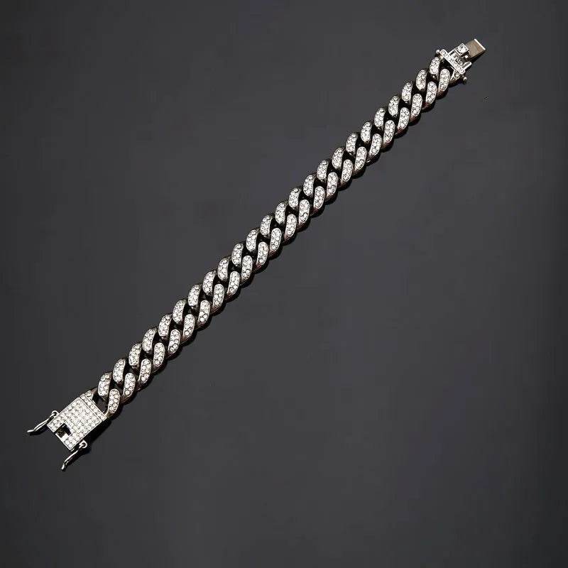 Cuban Bracelet Diamond Cuban Link Chain Hiphop Jewelry - EX-STOCK Canada