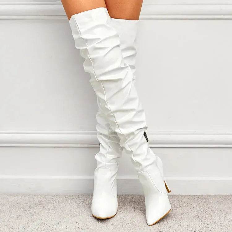 Knee High Long Boots Women Fashion Super High Heel Party Shoes - EX-STOCK CANADA
