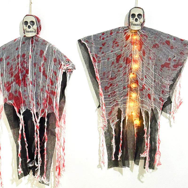 Halloween Decoration Blood-dyed Luminous Skull Hanging Ghost Outdoor Ornaments - EX-STOCK Canada
