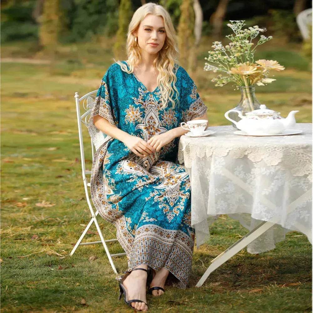 Women's Middle East Plus Size Loose Robe Seaside Resort Dress Maternity Dress - EX-STOCK Canada