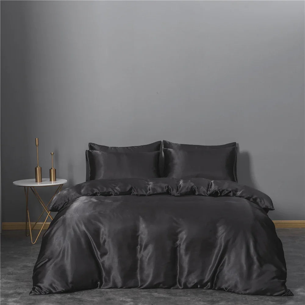 Simulation Silk Three-piece Duvet Cover Bedding EX-STOCK Canada