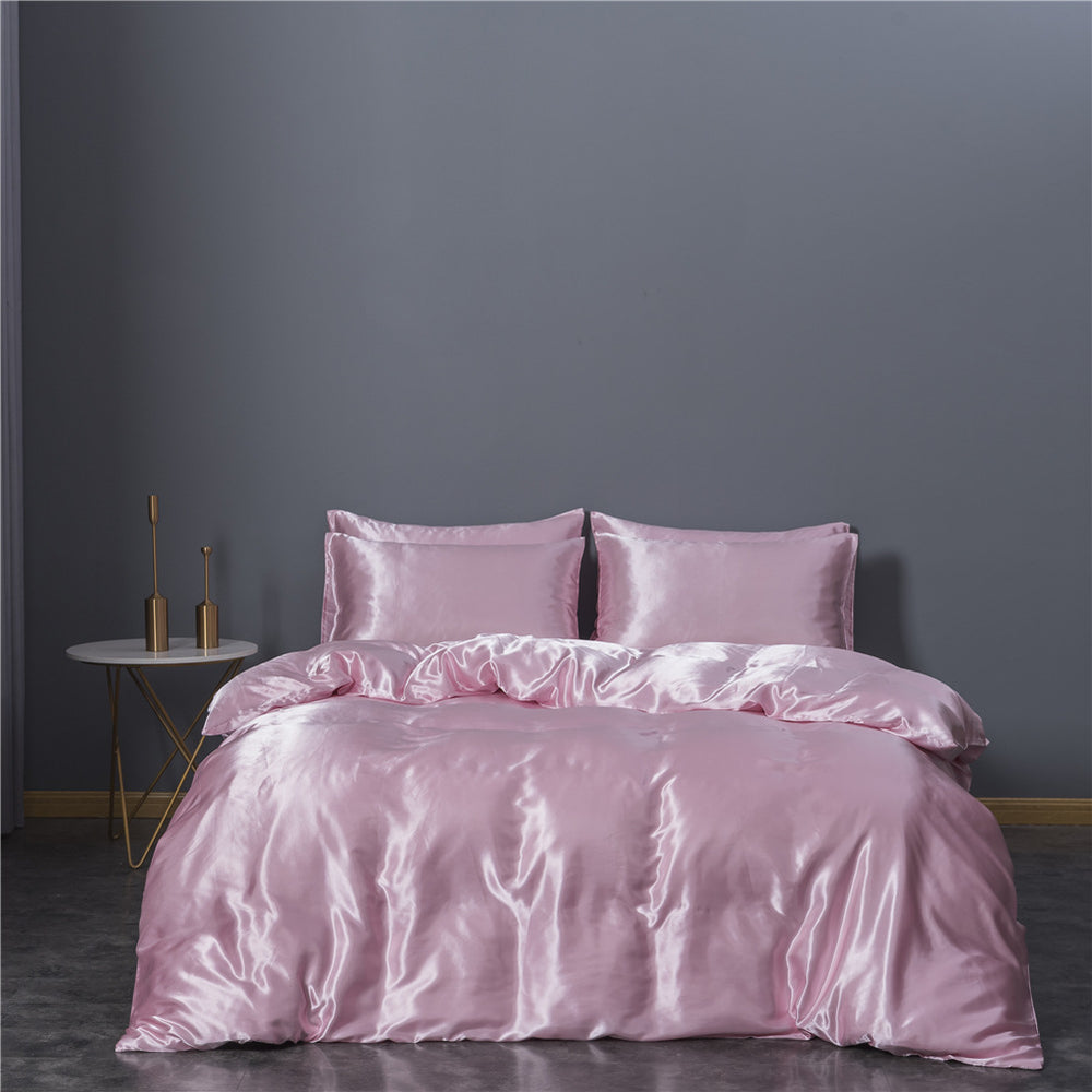 Simulation Silk Three-piece Duvet Cover Bedding EX-STOCK Canada