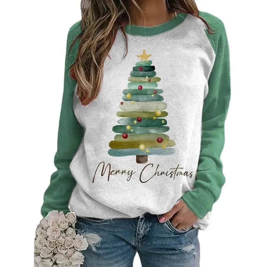 Christmas Tree 3D Digital Printing Women's Pullover Sweatshirt - EX-STOCK Canada