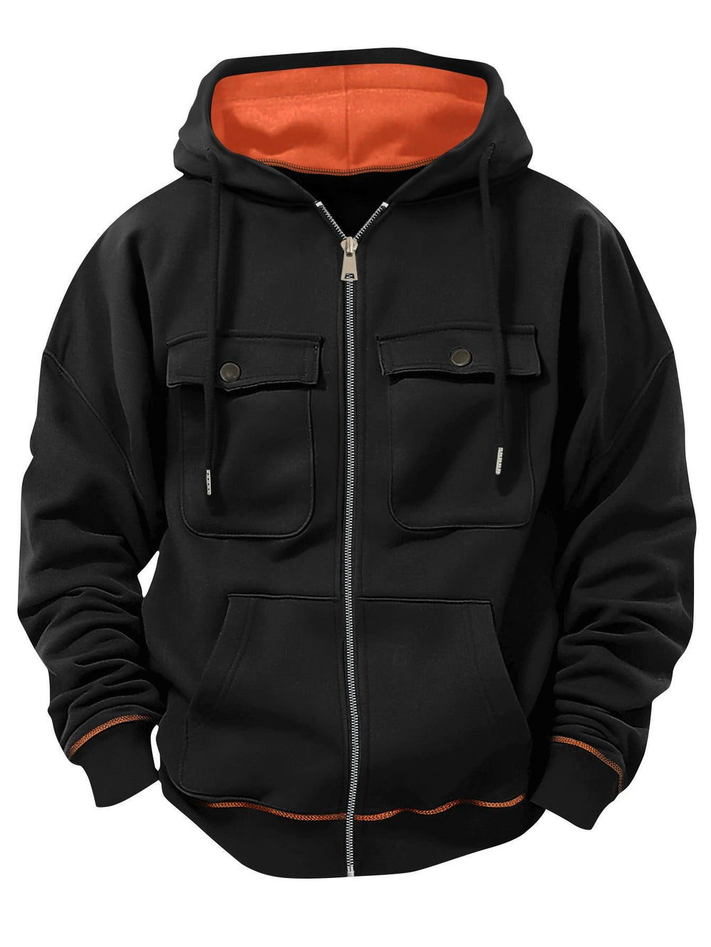 Pull décontracté à fermeture éclair pour hommes grande tailleEX-STOCK Canada
