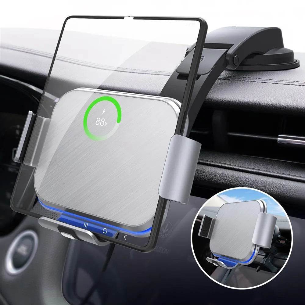 S8 Double Coil Folding Screen Car Mount Wireless Charging - EX-STOCK Canada
