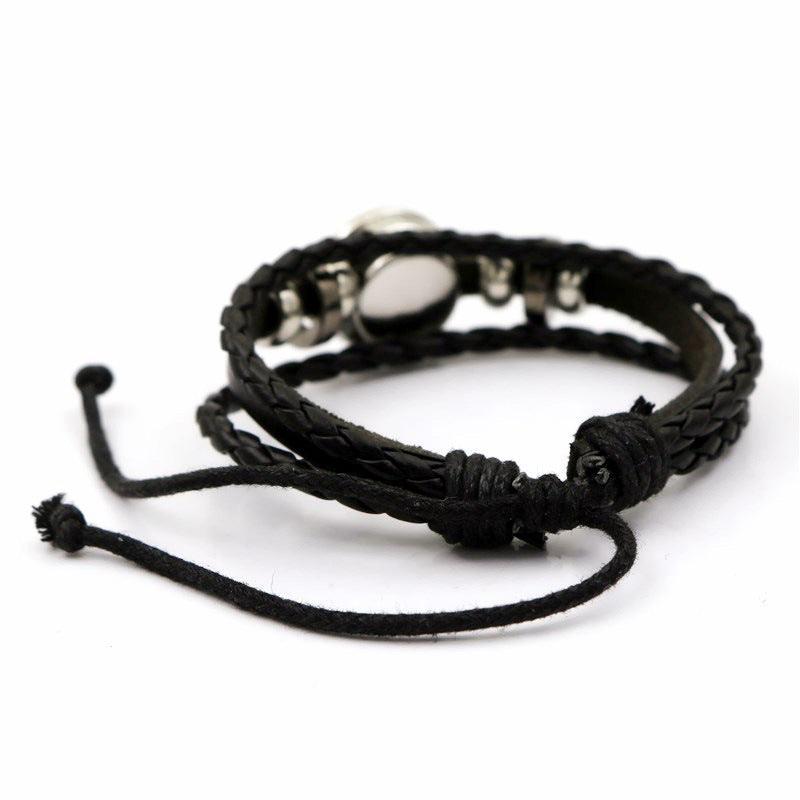Bracelet en cuir pour couple d'amoureux du soleil et de la lune lumineux - EX-STOCK Canada