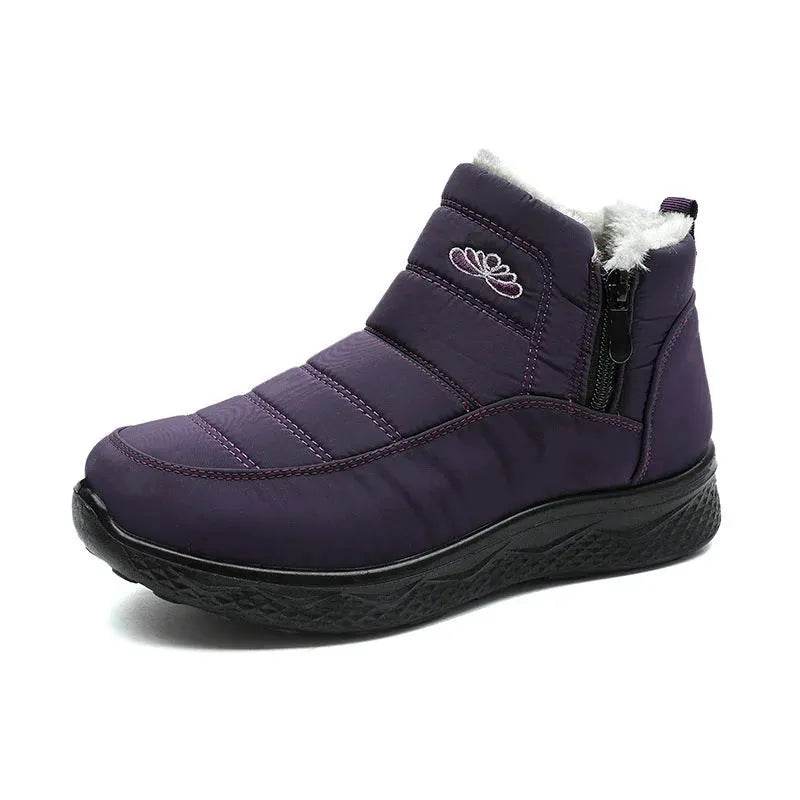 Winter Women's Cotton-padded Thick fleece lined Ankle Snow Boots - EX-STOCK Canada