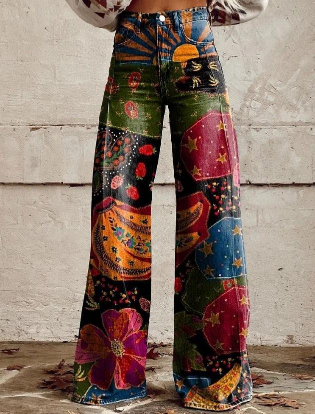 Pantalon décontracté en jean pour femmes grande taille européen et américain