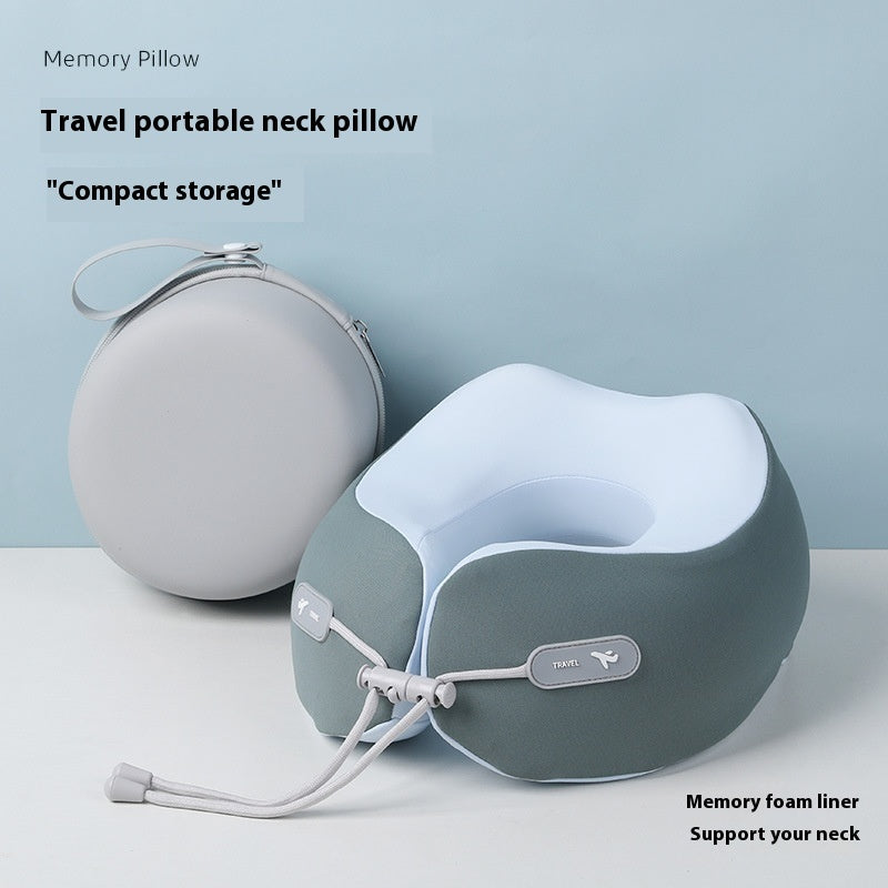 Memory Foam U-shaped Pillow Travel Neck Pillow Storage - EX-STOCK Canada