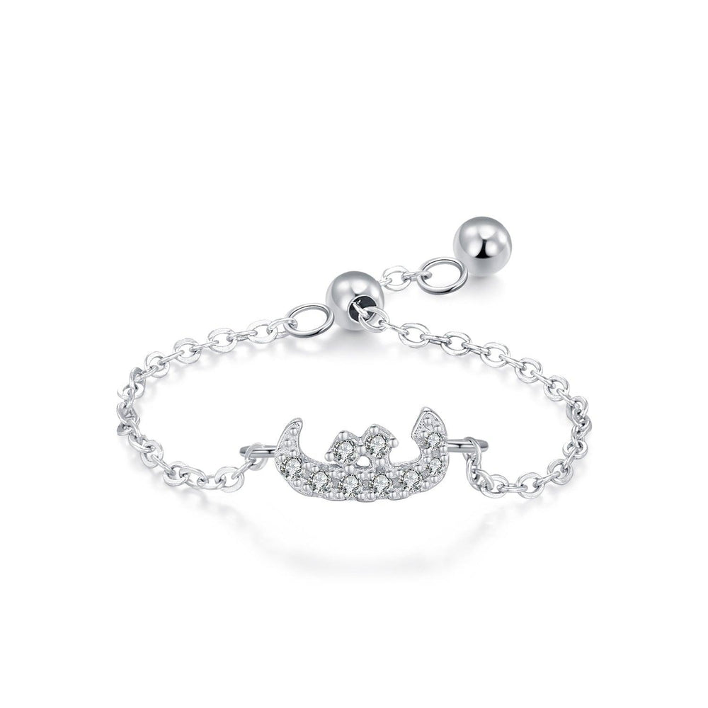 S925 Sterling Silver Niche Style Arabic Letters Pull-out Chain All-match Stackable EX-STOCK Canada