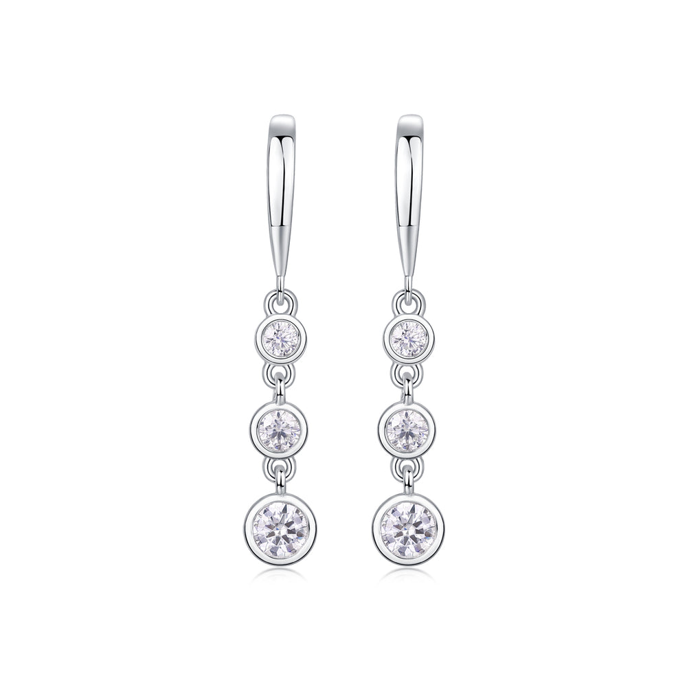 Starlight Moissanite Stud Earrings – 0.3ct S925 Silver | GRA Certified