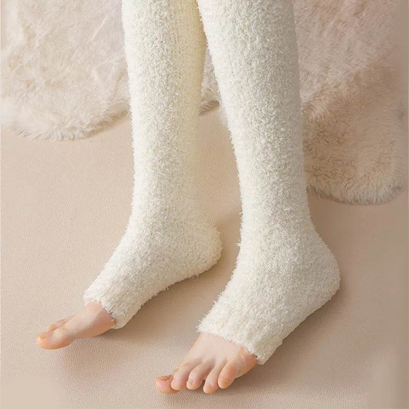 Winter Warm Plush Socks Women Dual-purpose Protection Heel And Knee Sock For Olds - EX-STOCK Canada