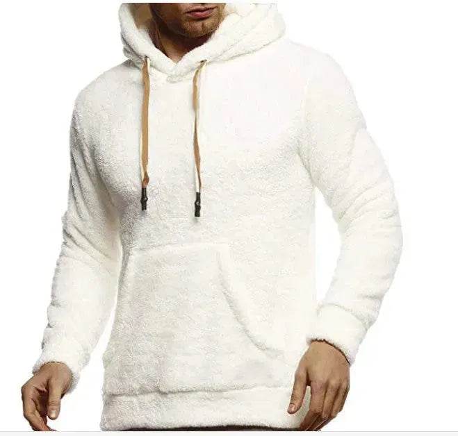 Autumn Winter Drawstring Fleece Hoodie Pullover for men - EX-STOCK Canada