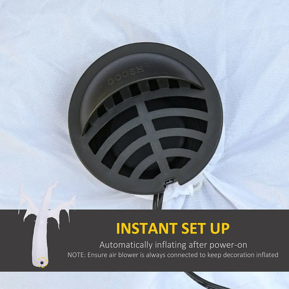 6' Tall Halloween Inflatables Outdoor Decorations White Ghost, Light Up Blow Up Yard Decor With LED Light And Fan Indoor Outdoor For Garden, Lawn, Party, Holiday - EX-STOCK Canada