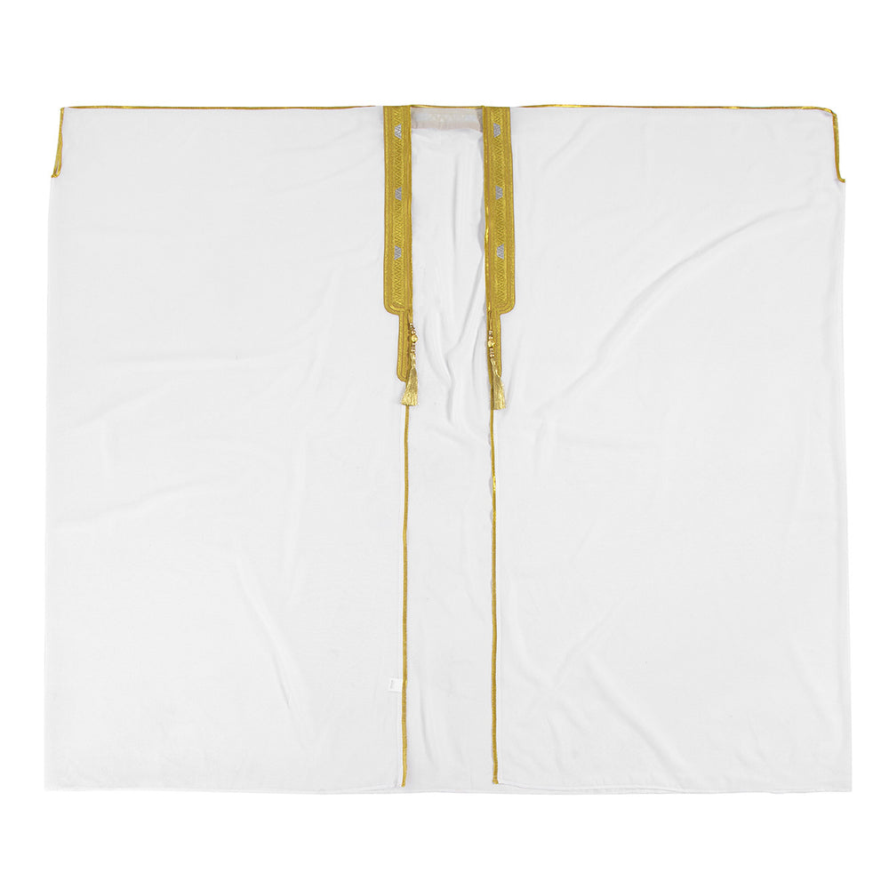 Men's Robe Arabic Embroidered Long Sleeve Tassel Golden Balls Chiffon Shawl EX-STOCK Canada