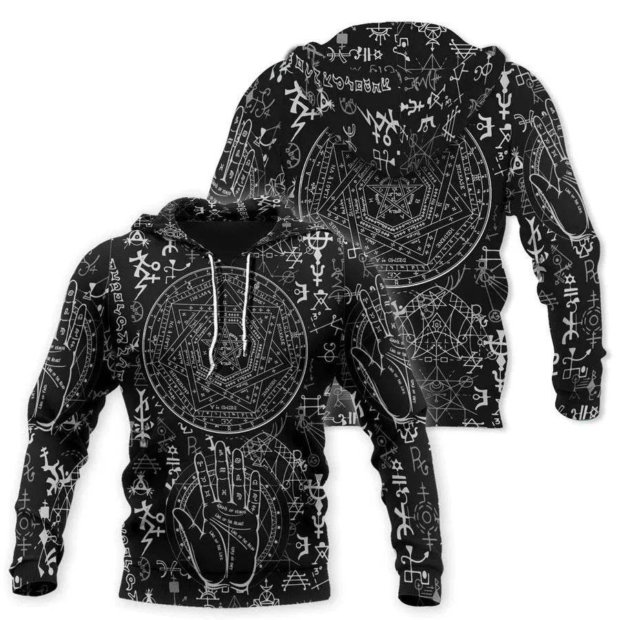 Men's Gothic Printed Street Fashion Classic Hoodie Pullover - EX-STOCK Canada