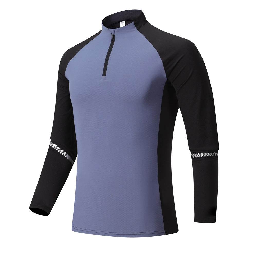 Mock Neck Half Zip Workout top for Men Long Sleeve exercise top - EX-STOCK Canada