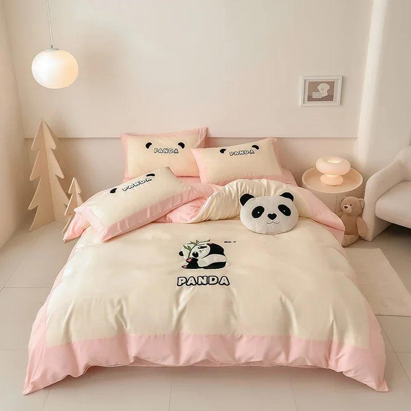 Cotton Four-piece Set Washed Fitted Sheet Duvet Cover Sheets Three-piece Bedding Set EX-STOCK Canada