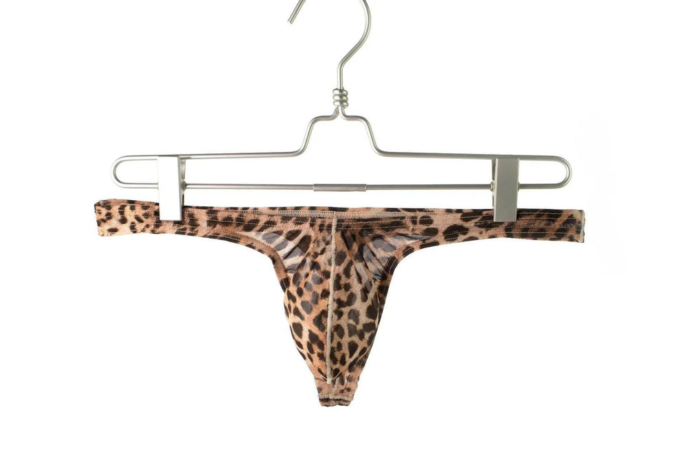 Men's Underwear Leopard Mesh T-back Low Waist thong Briefs - EX-STOCK Canada