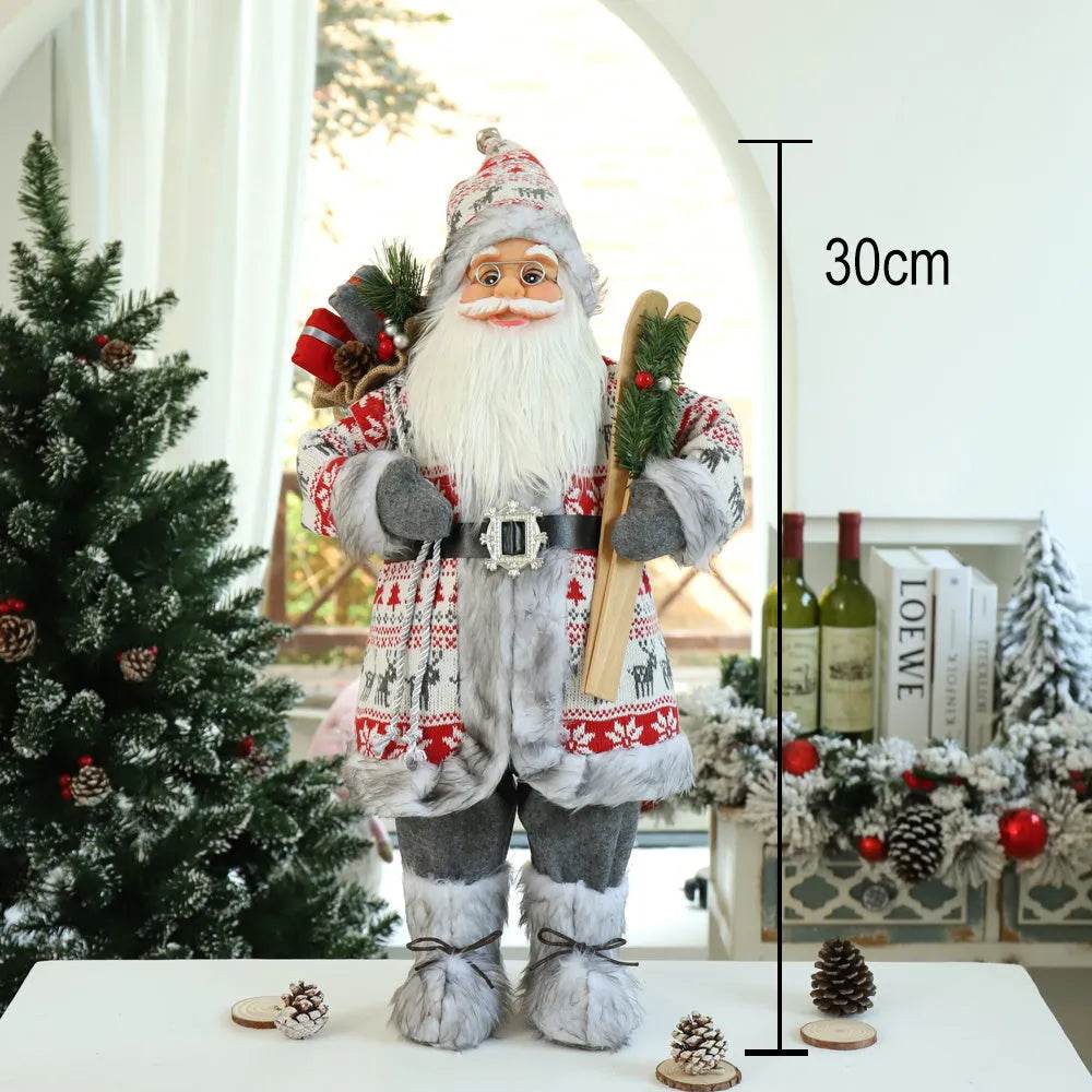 Christmas Decoration Supplies Fabric Santa Claus Doll Props Ornaments - EX-STOCK Canada