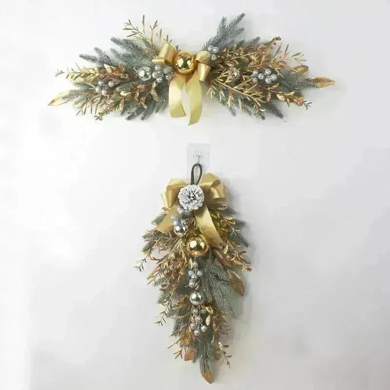 Golden Christmas Plastic Wire Garland Rattan Decorations - EX-STOCK CANADA