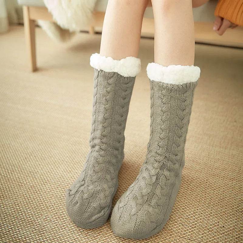 Winter Warm Knitted Plush Floor Socks Home Indoor Non-slip Carpet Socks For Men And Women - EX-STOCK Canada