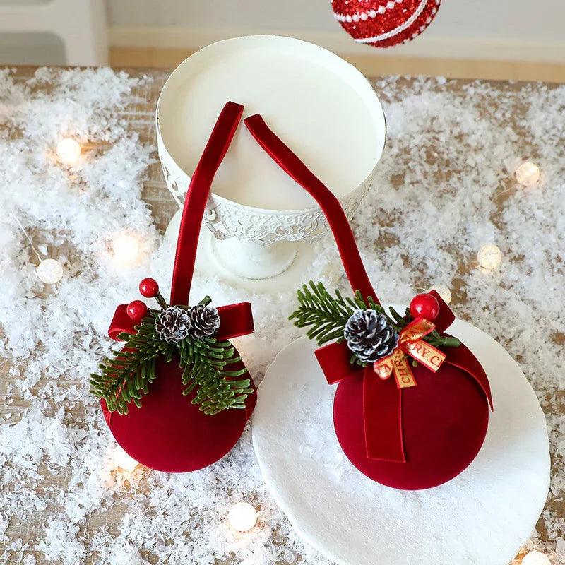 Décorations suspendues pour sapin de Noël dans des vitrines exquises, ornements, décoration d'ambiance pour fête de festival, accessoires, cloches de NoëlEX-STOCK Canada