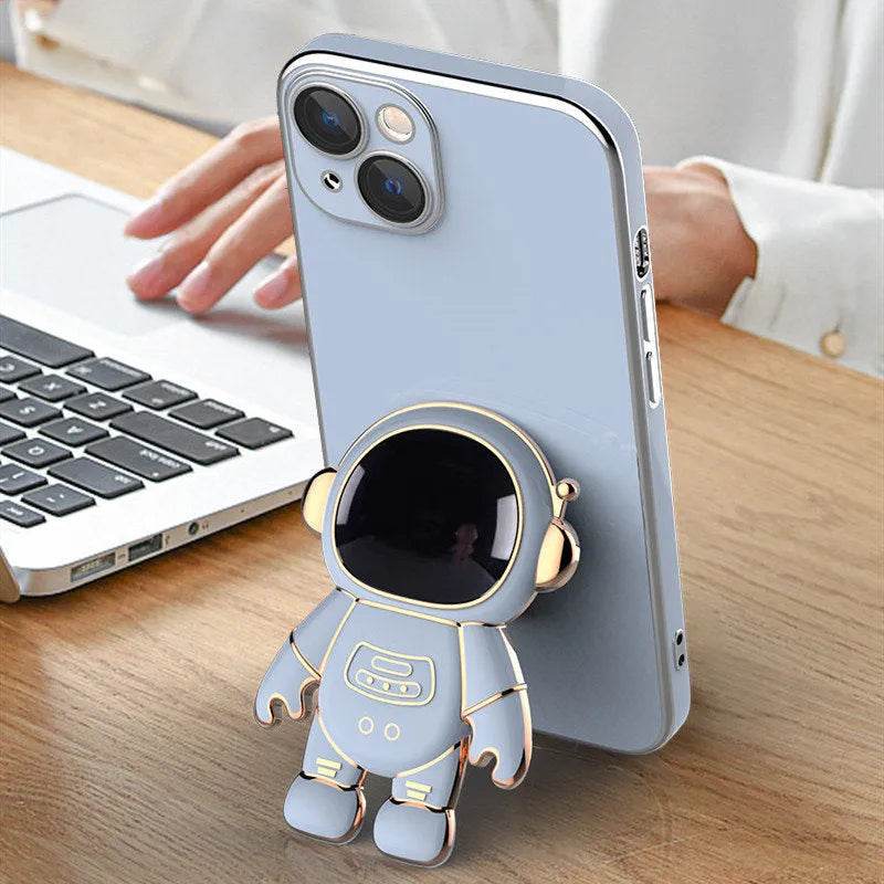 3D Astronaut Phone Case Anti-Drop Electroplating Bracket - EX-STOCK Canada