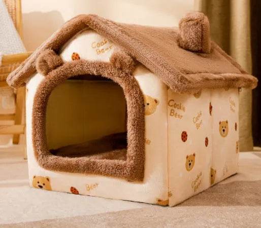 Foldable Dog House Pet Cat Bed Winter Dog Villa Sleep Kennel Removable Nest Warm Enclosed Cave Sofa Pets Supplies - EX-STOCK Canada