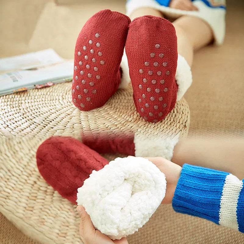 Winter Warm Knitted Plush Floor Socks Home Indoor Non-slip Carpet Socks For Men And Women - EX-STOCK Canada