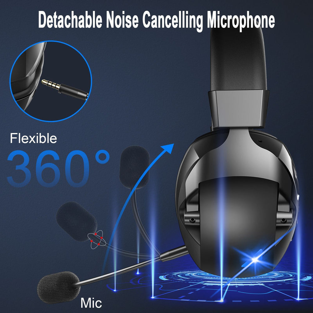 Cross-Border Over-Ear Bluetooth Headphones With Wireless Microphone 2.4G Dual-Mode, For E-Sports, Gaming PCs & PS5 EX-STOCK Canada