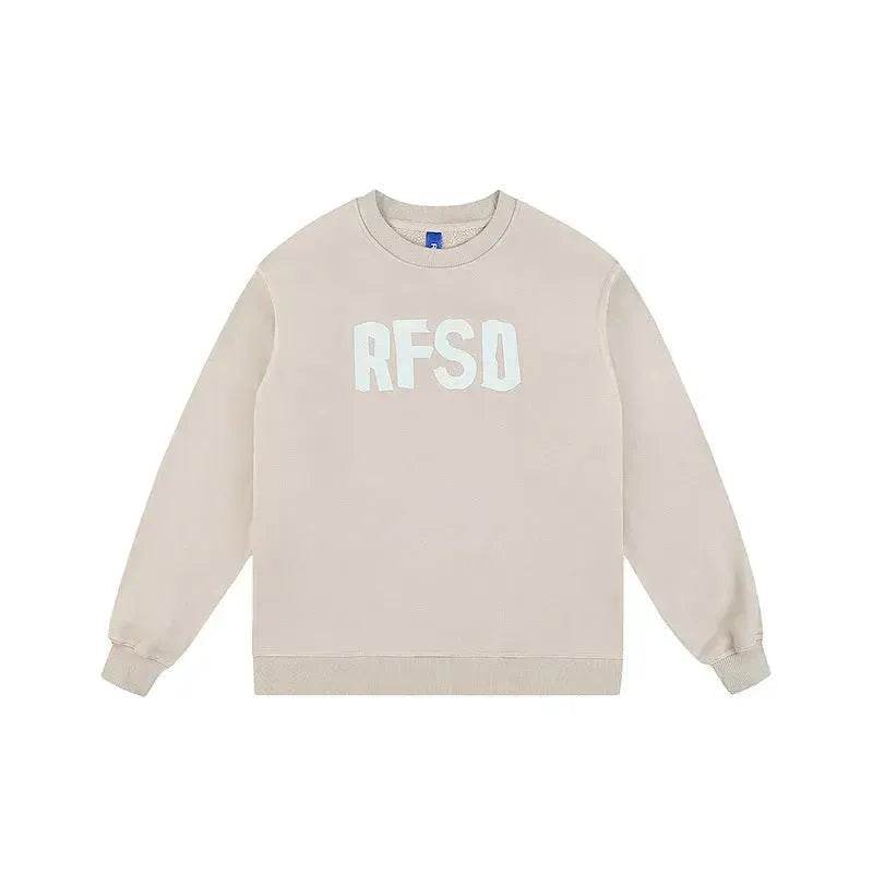 Fleece-lined Loose Street Drop-shoulder Printed Round Neck Sweatshirt Unisex - EX-STOCK Canada