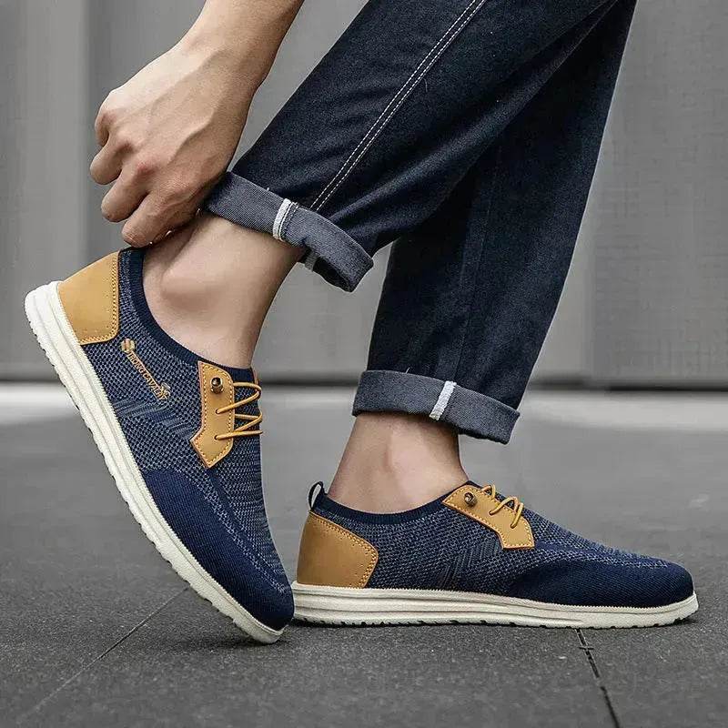 Casual Flat Slip-on Mesh Shoes Lightweight Breathable Loafers Men Walking Running Sports Shoes Sneakers for Men - EX-STOCK Canada