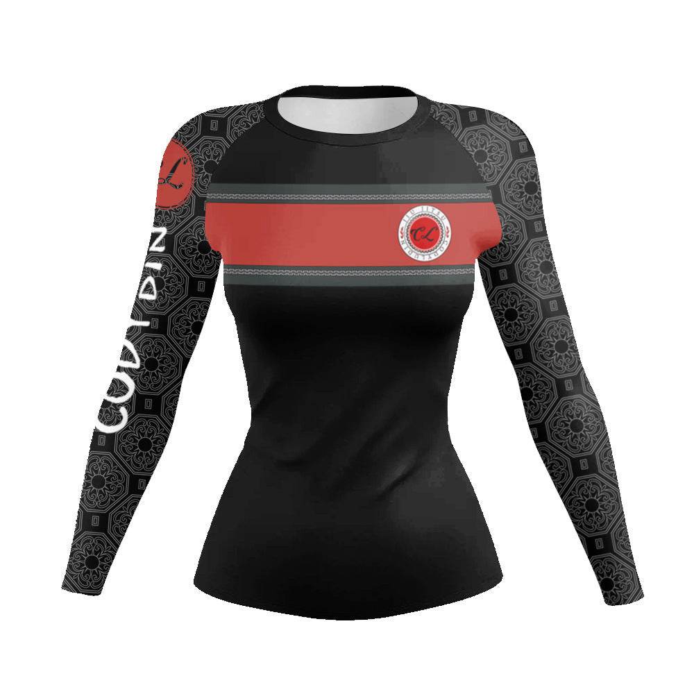 Printed Slim Fit Long Sleeve Workout Tops for Women - EX-STOCK Canada