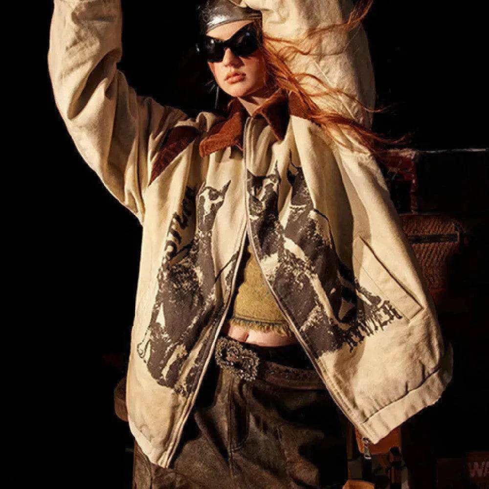 Casual men Retro Heavy Lapel Cotton padded jacket Hip pop street style - EX-STOCK Canada