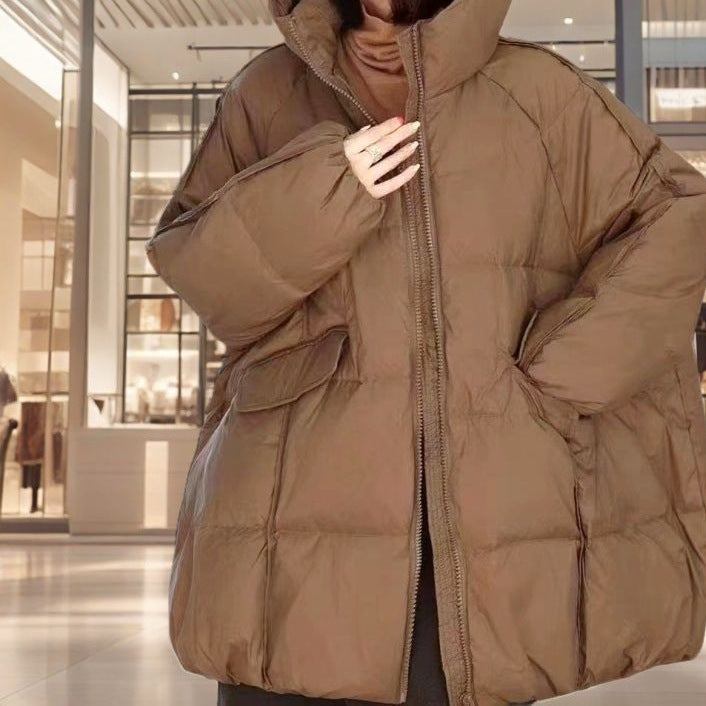 Doudoune grande taille en rouge Anhui, décontractée, à la mode, extra épaisse et super chaude - EX-STOCK Canada