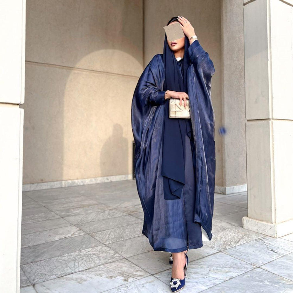 Muslim Bright Silk Satin Batwing Sleeve Robe - EX-STOCK Canada