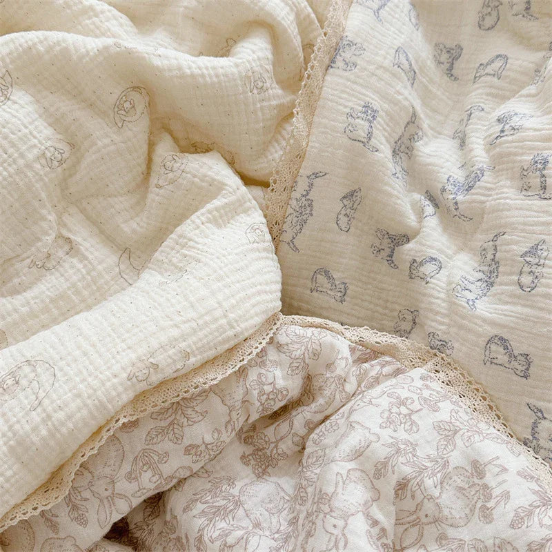 Pure Cotton Class A Double-layer Gauze Summer Air-conditioning Thin Duvet EX-STOCK Canada