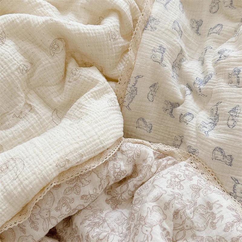 Couette fine d'été en gaze double couche de coton pur Classe A pour climatisationEX-STOCK Canada