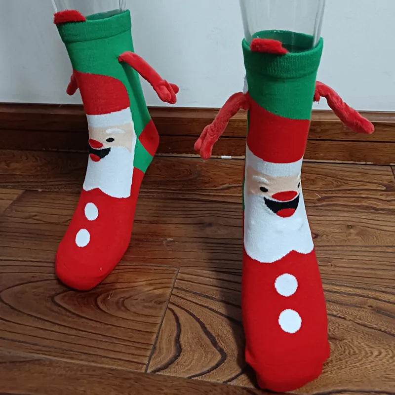 Christmas Stockings Autumn Winter Cotton Magnet Lodestone Hand Tube Socks - EX-STOCK Canada