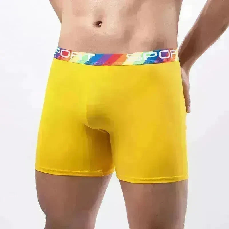 Summer Sports Spandex Plain Boxer Short Underwear for Men - EX-STOCK CANADA