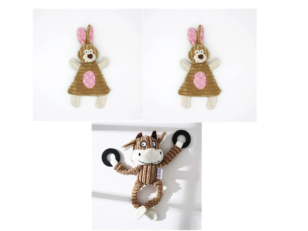 Haustierspielzeug Esel-Form Corduroy Kau-Spielzeug für Hunde Welpe Quietschendes Plüschspielzeug Knochen Molaren Hundespielzeug Haustiertraining HundEX-STOCK Canada