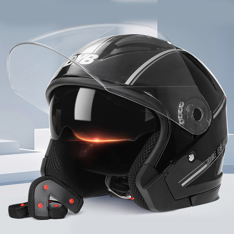 full face motorcycle helmet two eyepieces Double Lens Half-Face Computers / Portables Wuxing Electric Bicycle: Best Length:1700 yd | 1554 m