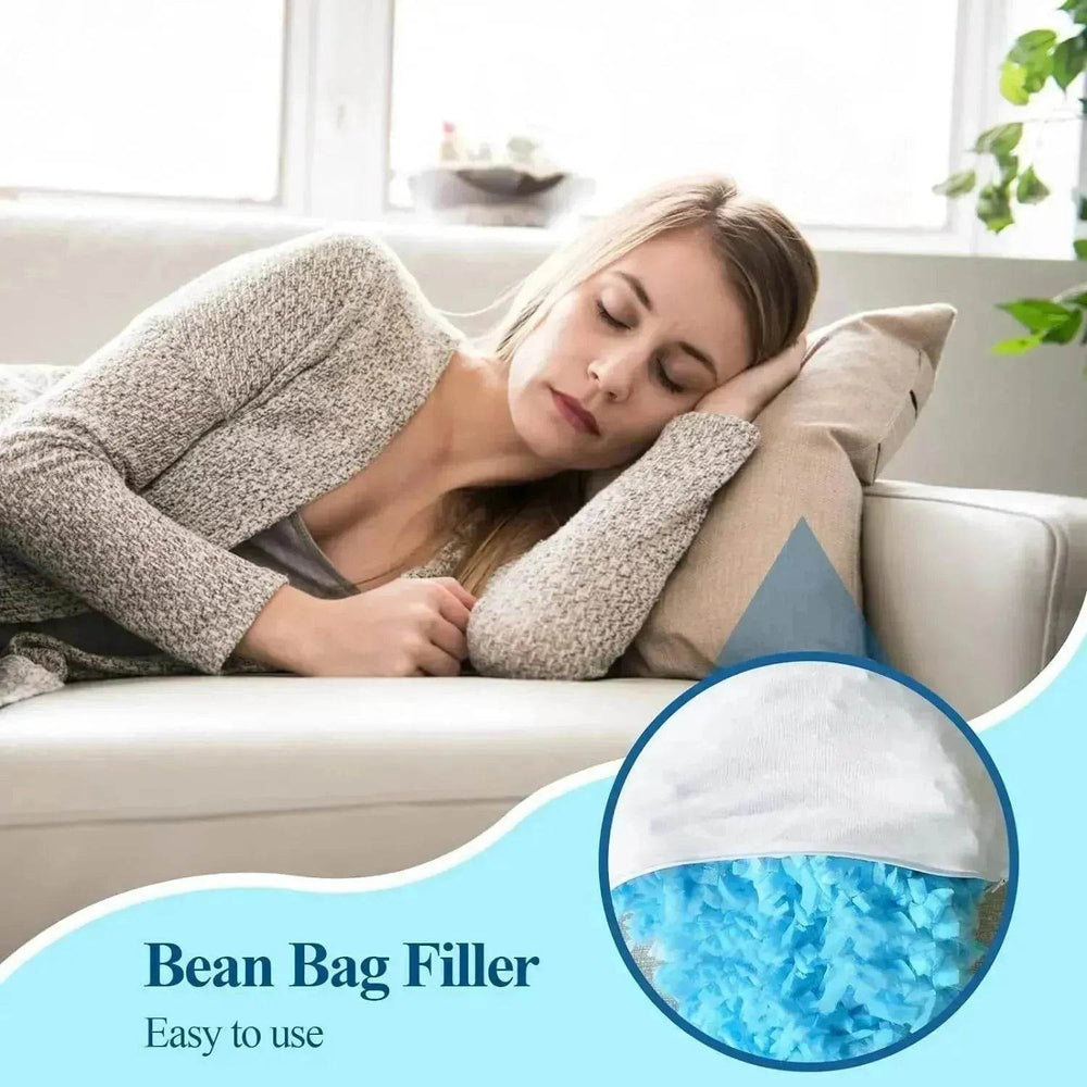 5lbs Bean Bag Filler, Shredded Memory Foam Filling For Bean Bag Chair, Dog Beds, Cushions Pillows, Added Gel Particles - EX-STOCK Canada