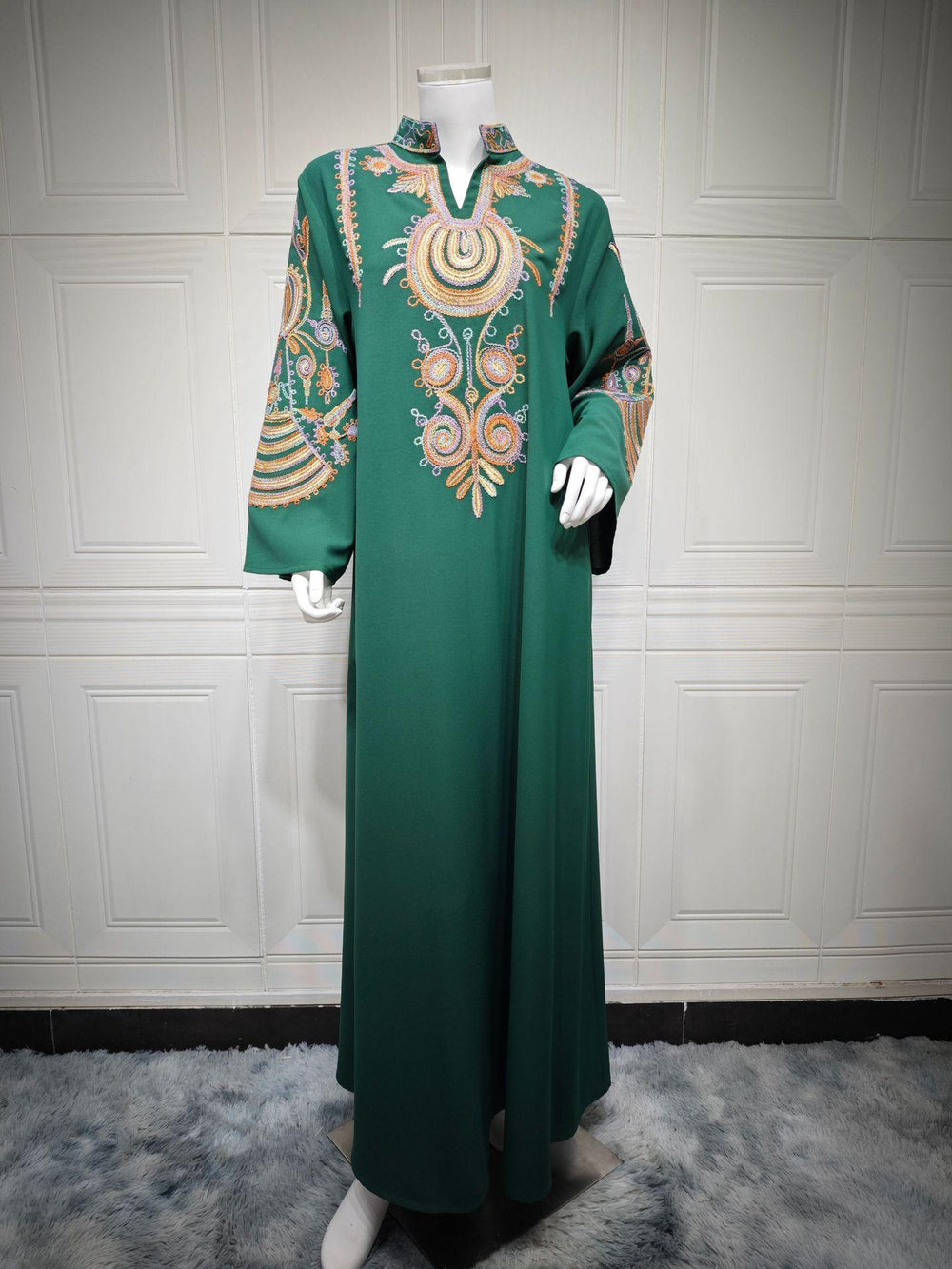 Women's Embroidered Rope Embroidered Muslim Pullover Dress - EX-STOCK Canada