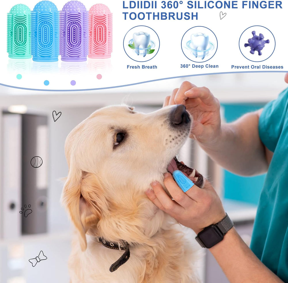 Dog Toothbrush Dog Tooth Brushing Kit Dog Finger Toothbrush For Dog Teeth Cleaning Dog Dental Care Cat Toothbrush Dog Tooth Brush Puppy Toothbrush Pet Toothbrush