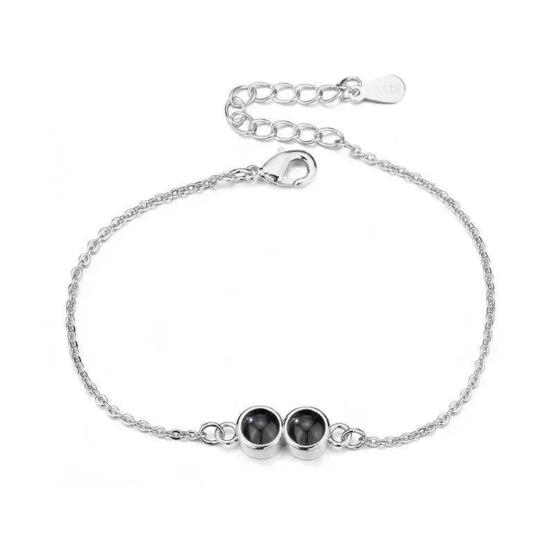 Double Bezel Setting Simple Language Bracelet - EX-STOCK Canada